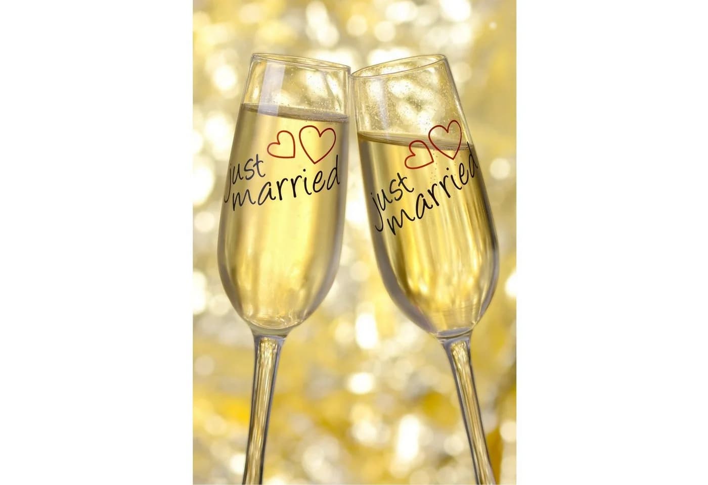 GRÄWE 2er Set Sektglas "Just Married" 210 ml Glas - Bild 3