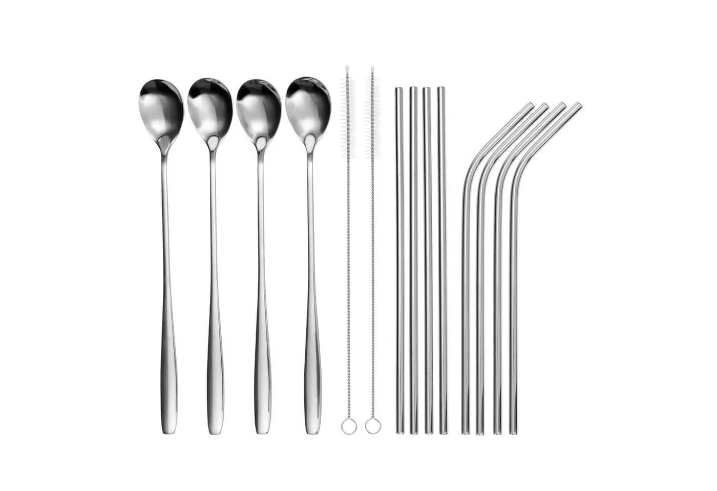GRÄWE Trinkhalm-Set 14-tlg. Edelstahl Silber - Bild 2