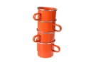 GRÄWE Stapelbecher emailliert 8 cm rot-orange Stahlblech Bild 1