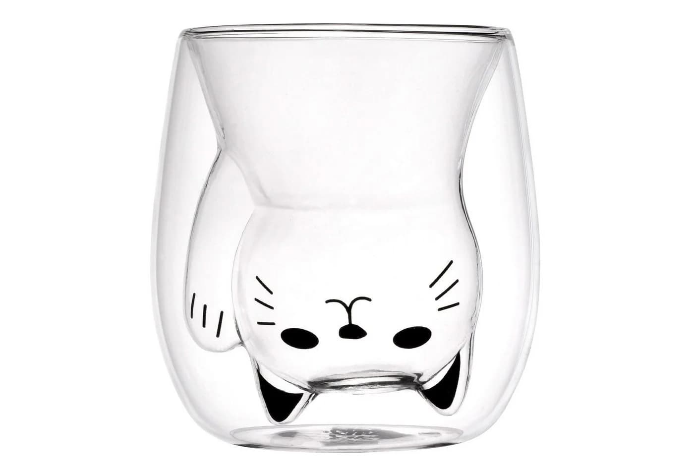 GRÄWE Doppelwandige Thermogläser 190ml 2er Set Katzenmotiv Glas - Bild 5