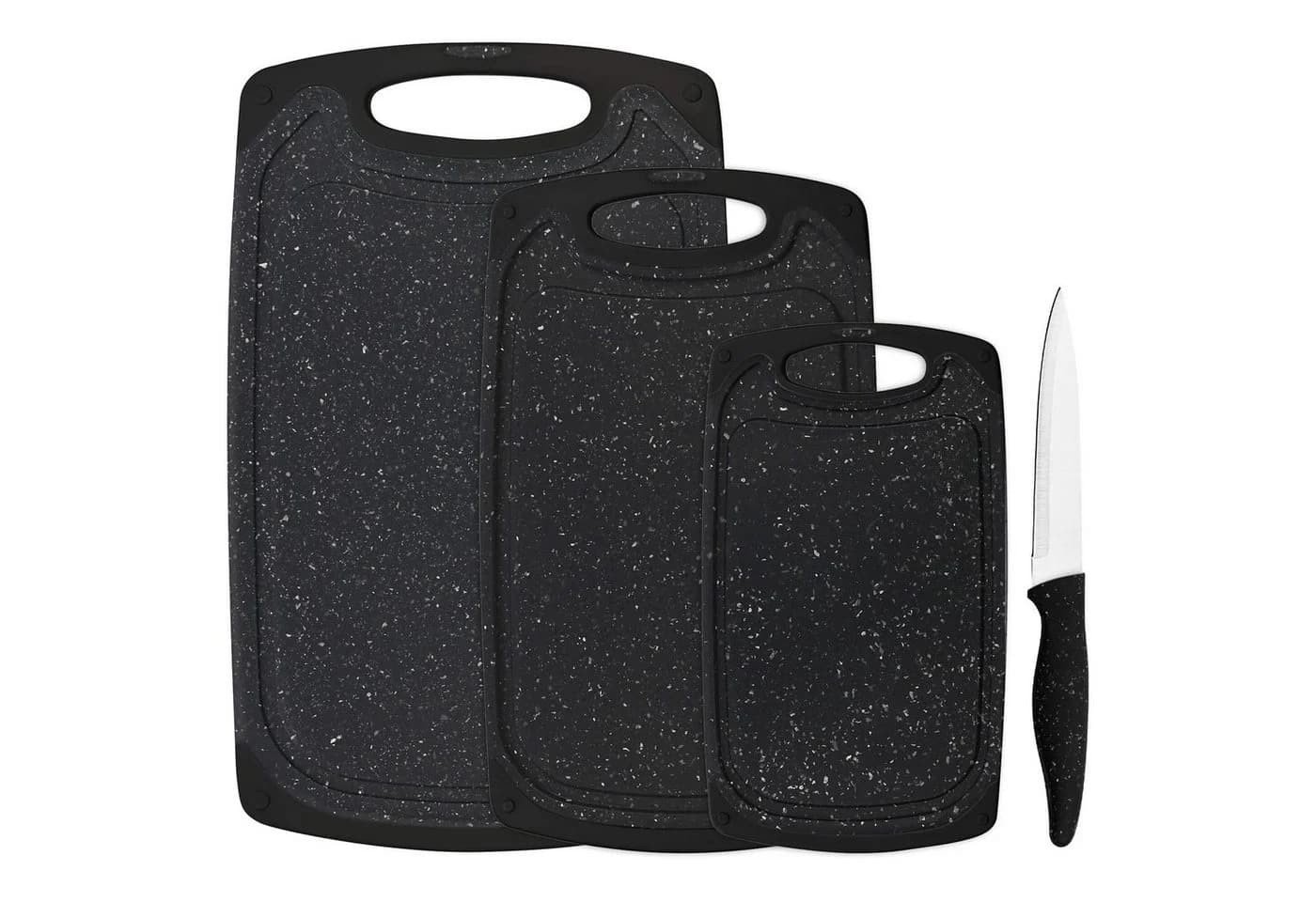 GRÄWE Schneidebrett-Set 4-teilig Schwarz BPA-frei - Bild 2