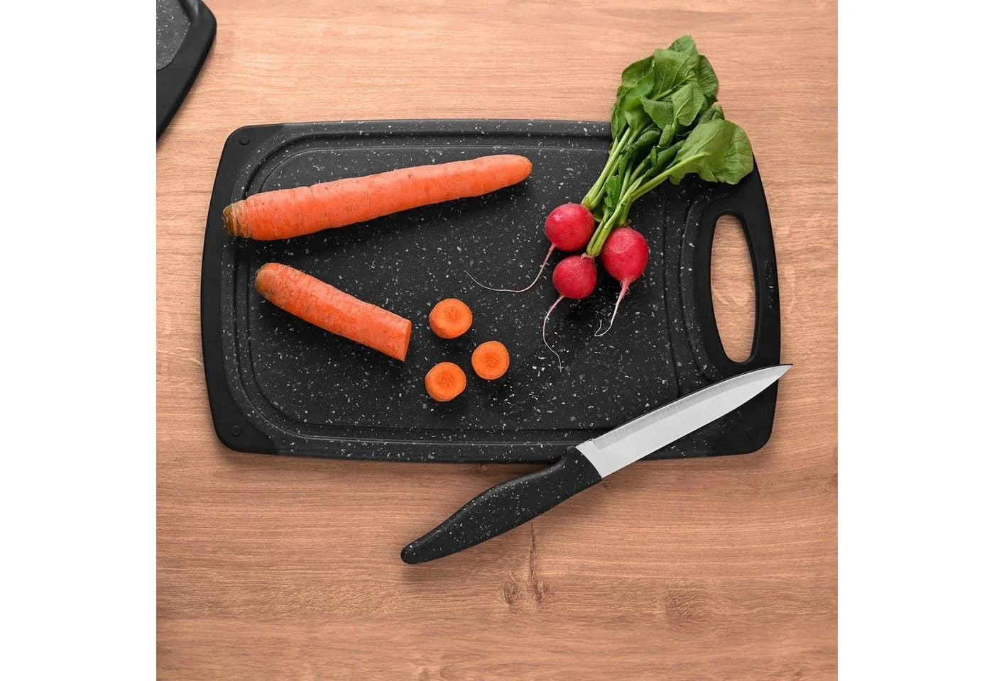 GRÄWE Schneidebrett-Set 4-teilig Schwarz BPA-frei - Bild 4