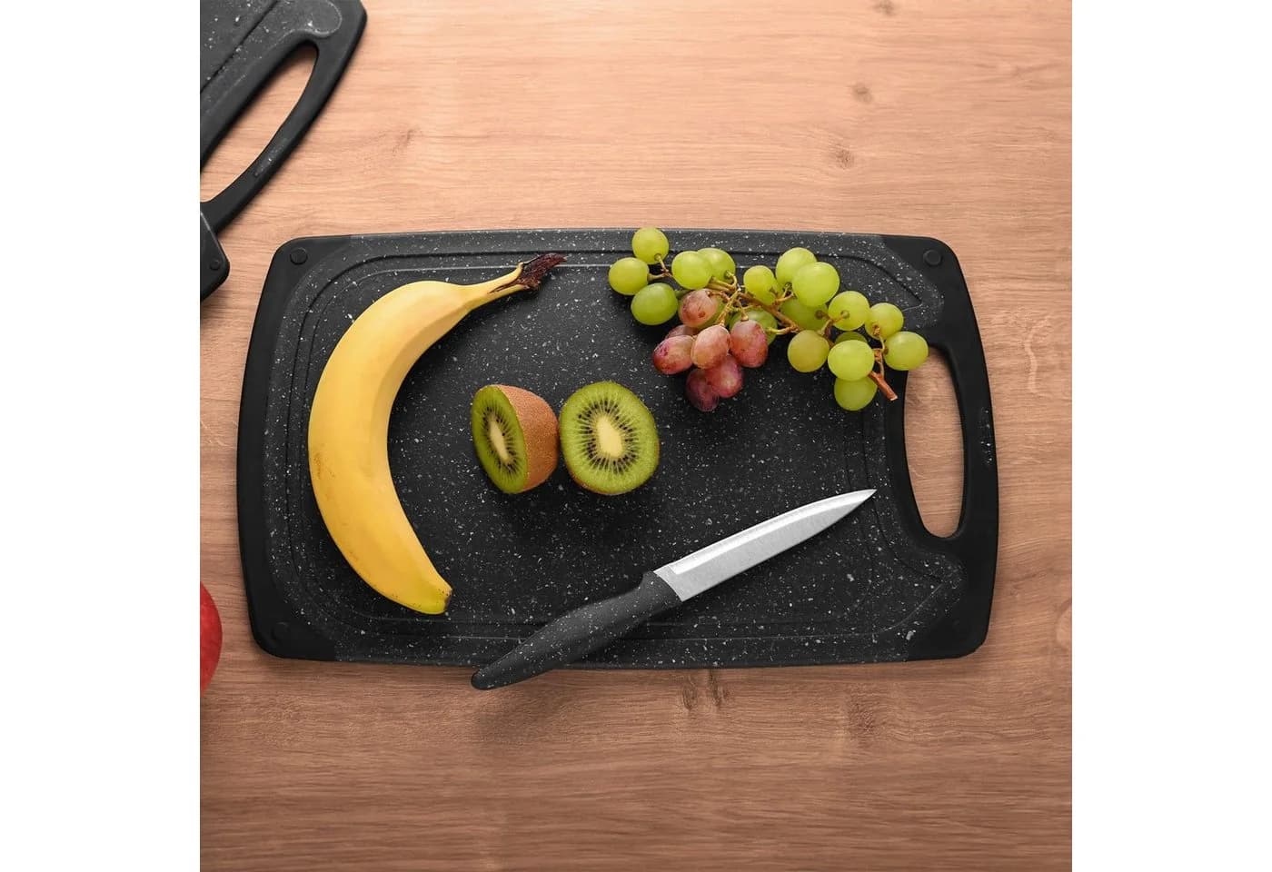 GRÄWE Schneidebrett-Set 4-teilig Schwarz BPA-frei - Bild 5