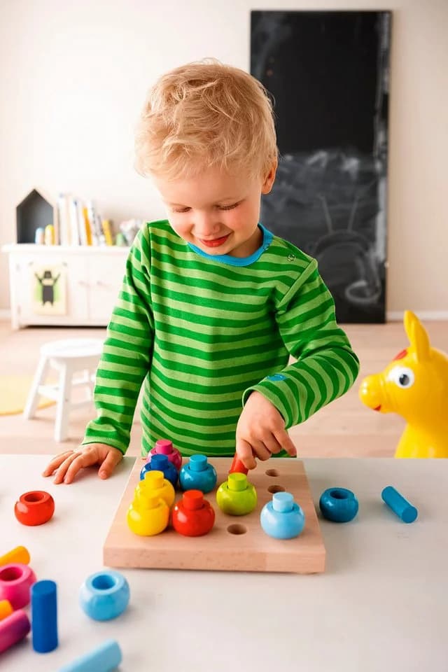 HABA Steckspielzeug Farbkringel Bunt Holz Made in Germany - Bild 4