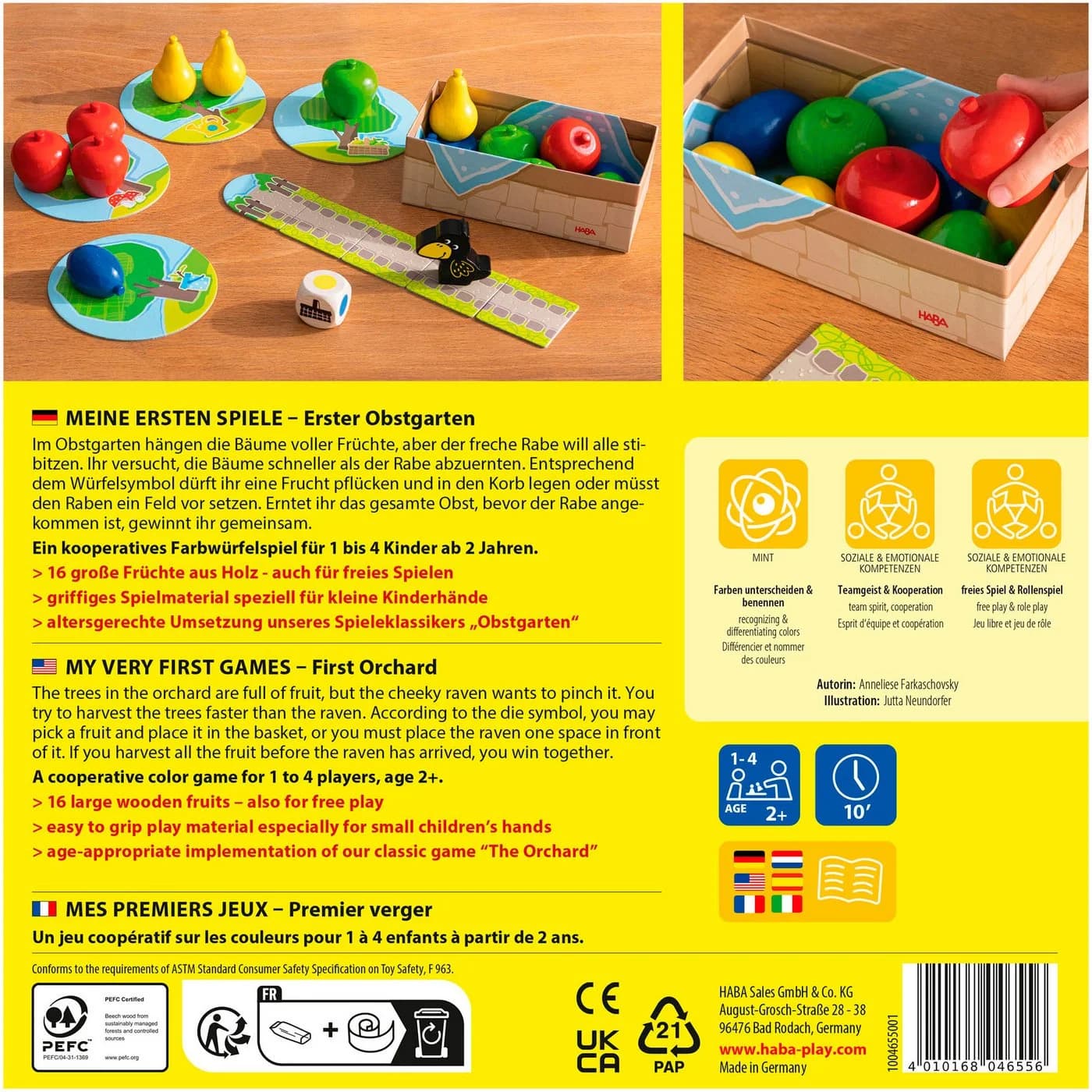 HABA Erster Obstgarten Würfelspiel Bunt Made in Germany