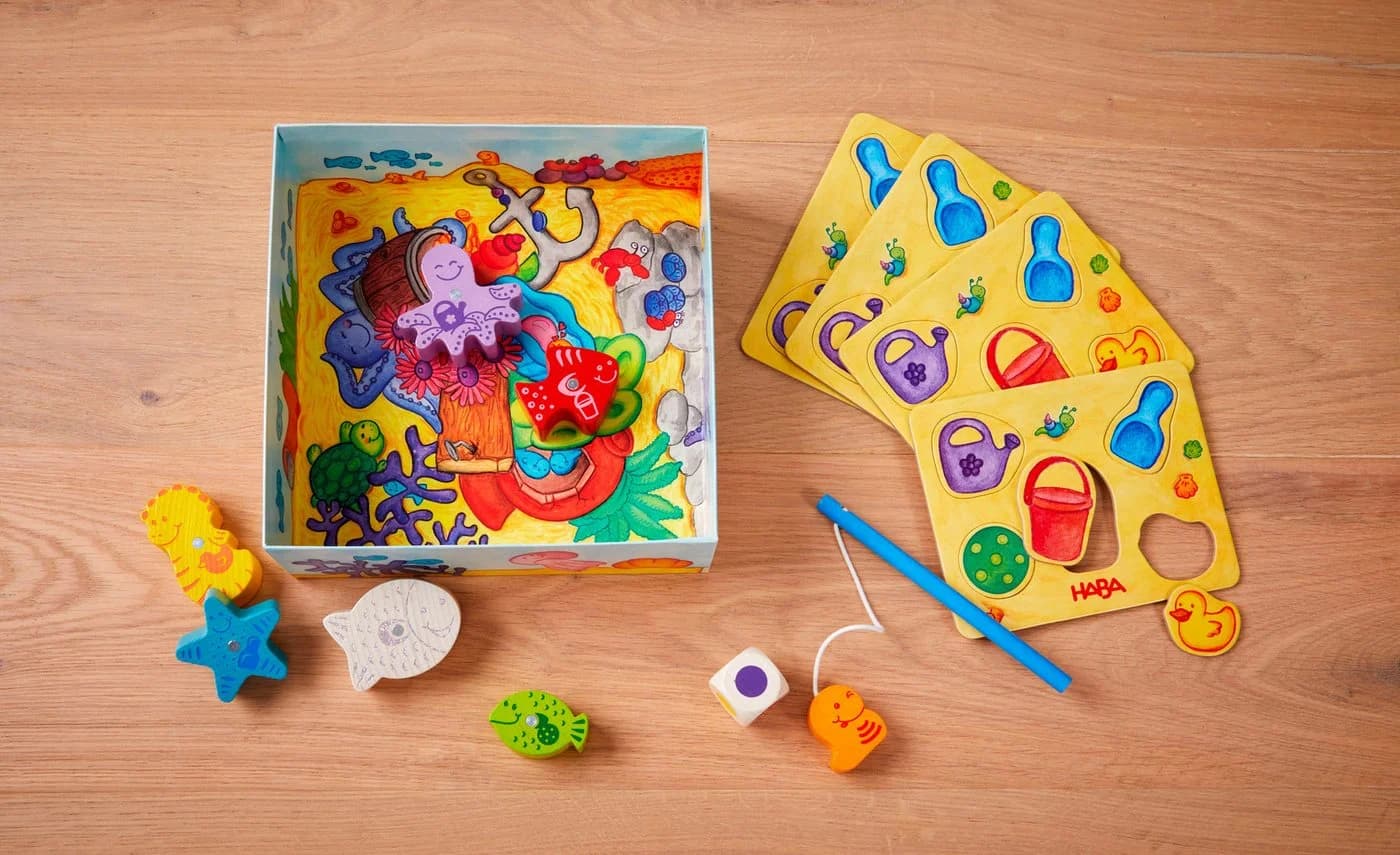 HABA Spiel Meine ersten Spiele - Fische angeln, Kleinkindspiel, Made in Germany
