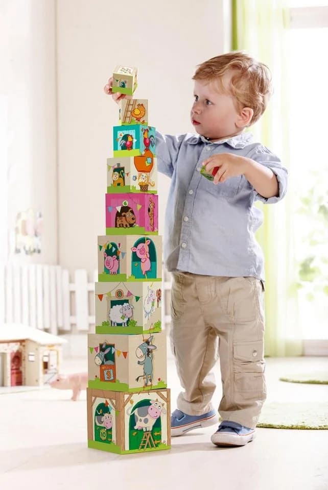 HABA Stapelspielzeug Auf dem Land 10-tlg Bunt - Bild 3