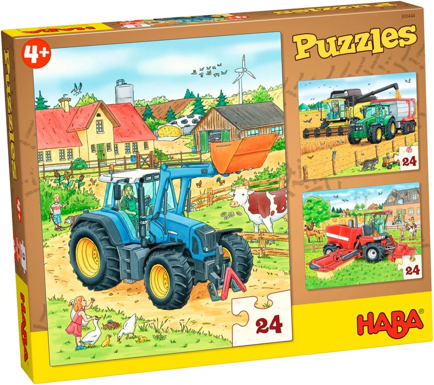HABA Puzzle Traktor und Co. 72 Teile Bauernhof Bunt - Bild 2