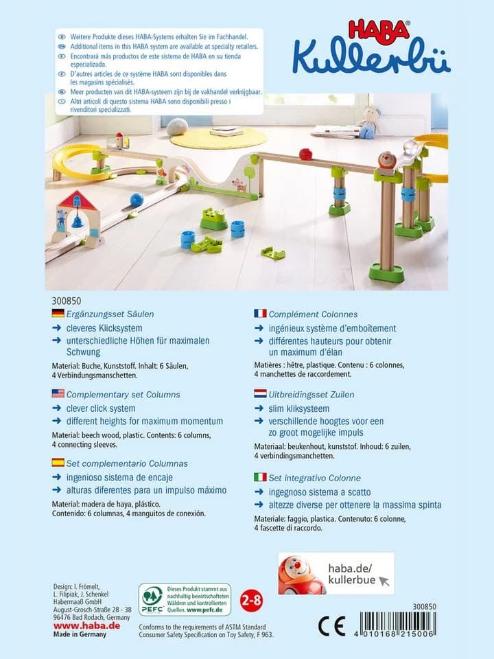 HABA Kullerbü – Ergänzungsset Säulen Konstruktions-Spielset, bunt - Bild 4