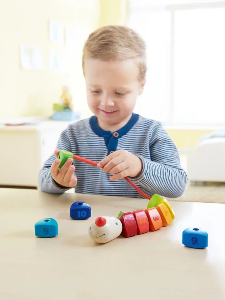 HABA Fädelspielzeug Zahlen-Drache Bunt Holzspielzeug - Bild 3