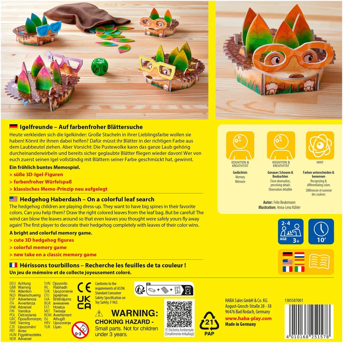 HABA Spiel Igelfreunde Würfelspiel Bunt Made in Germany - Bild 5