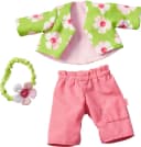 HABA Puppenkleidung Kleiderset Blumenzauber Bunt Grün Rosa Bild 1