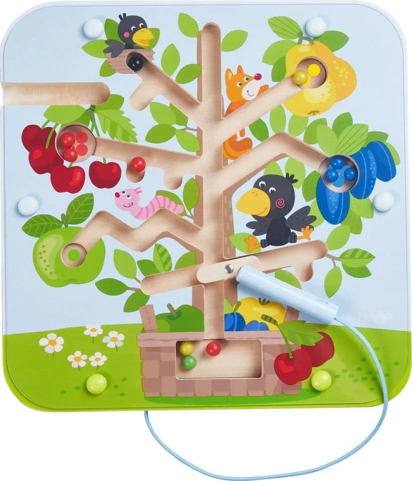 HABA Spiel Obstgarten Magnetspiel Bunt Holzspielzeug