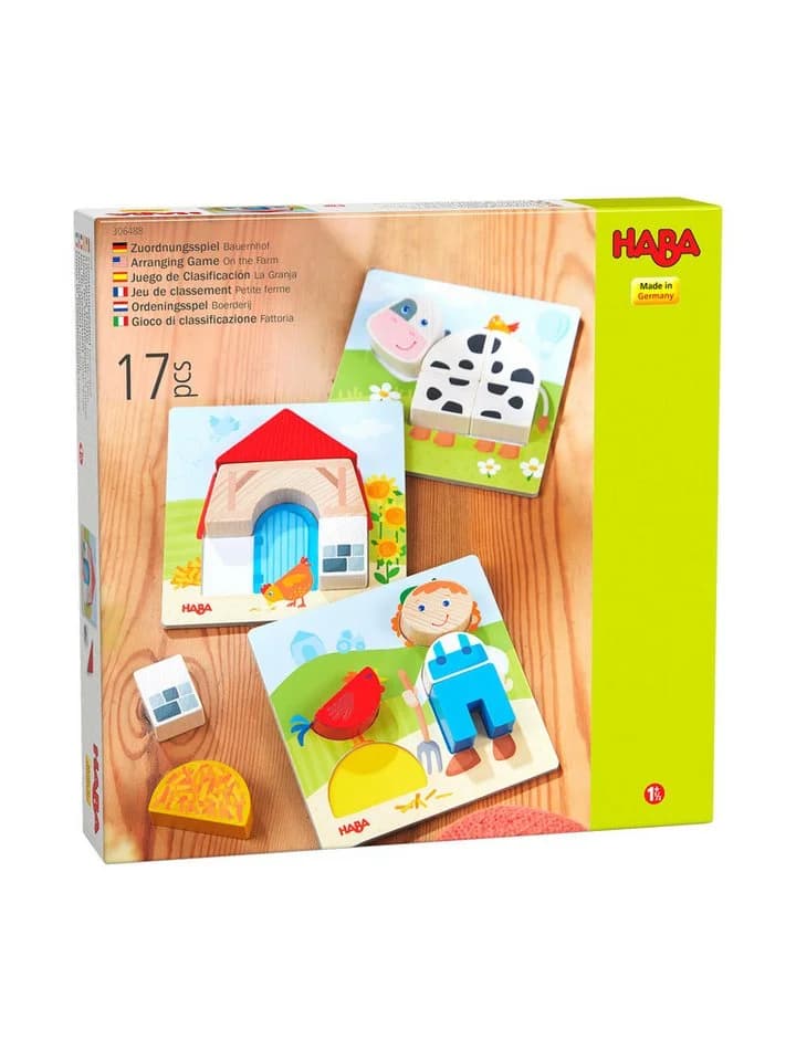 HABA Zuordnungsspiel Bauernhof Lernspielzeug Holz Bunt - Bild 2