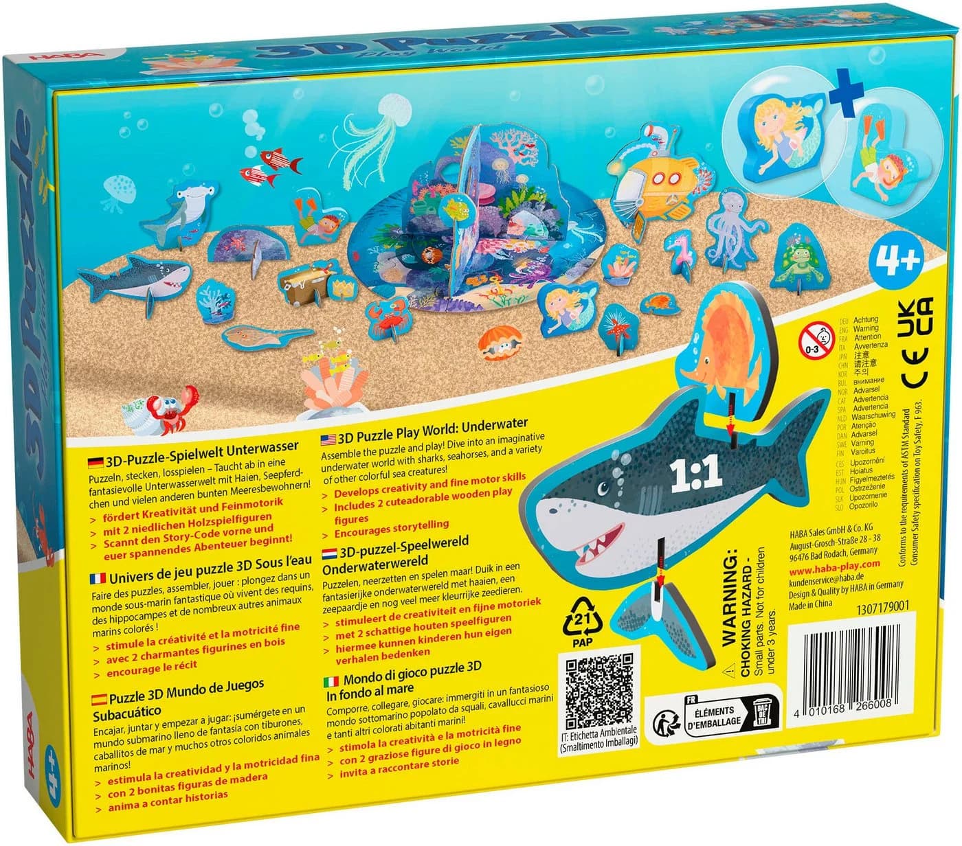 HABA Puzzle 3D Spielwelt Unterwasser, Puzzleteile Bunt