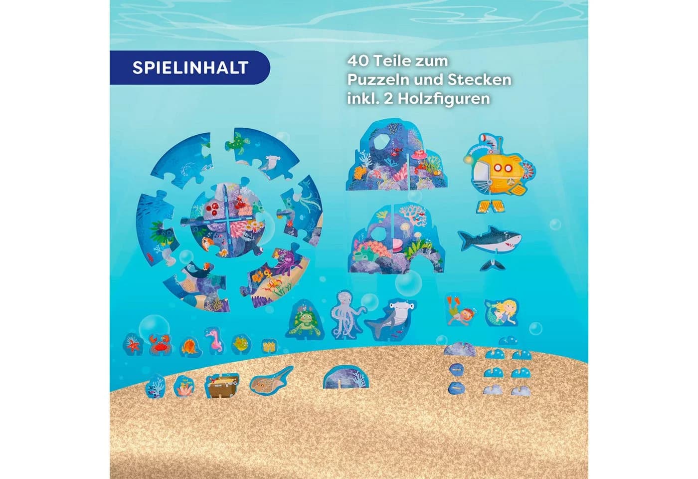 HABA Puzzle 3D Spielwelt Unterwasser, Puzzleteile Bunt - Bild 4