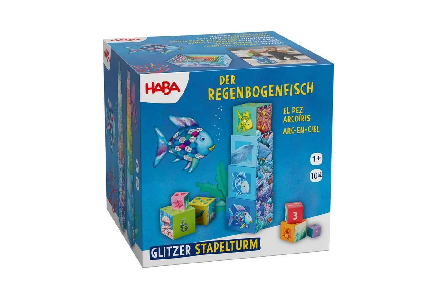 HABA Stapelturm Glitzer Regenbogenfisch 10-tlg. Bunt - Bild 2