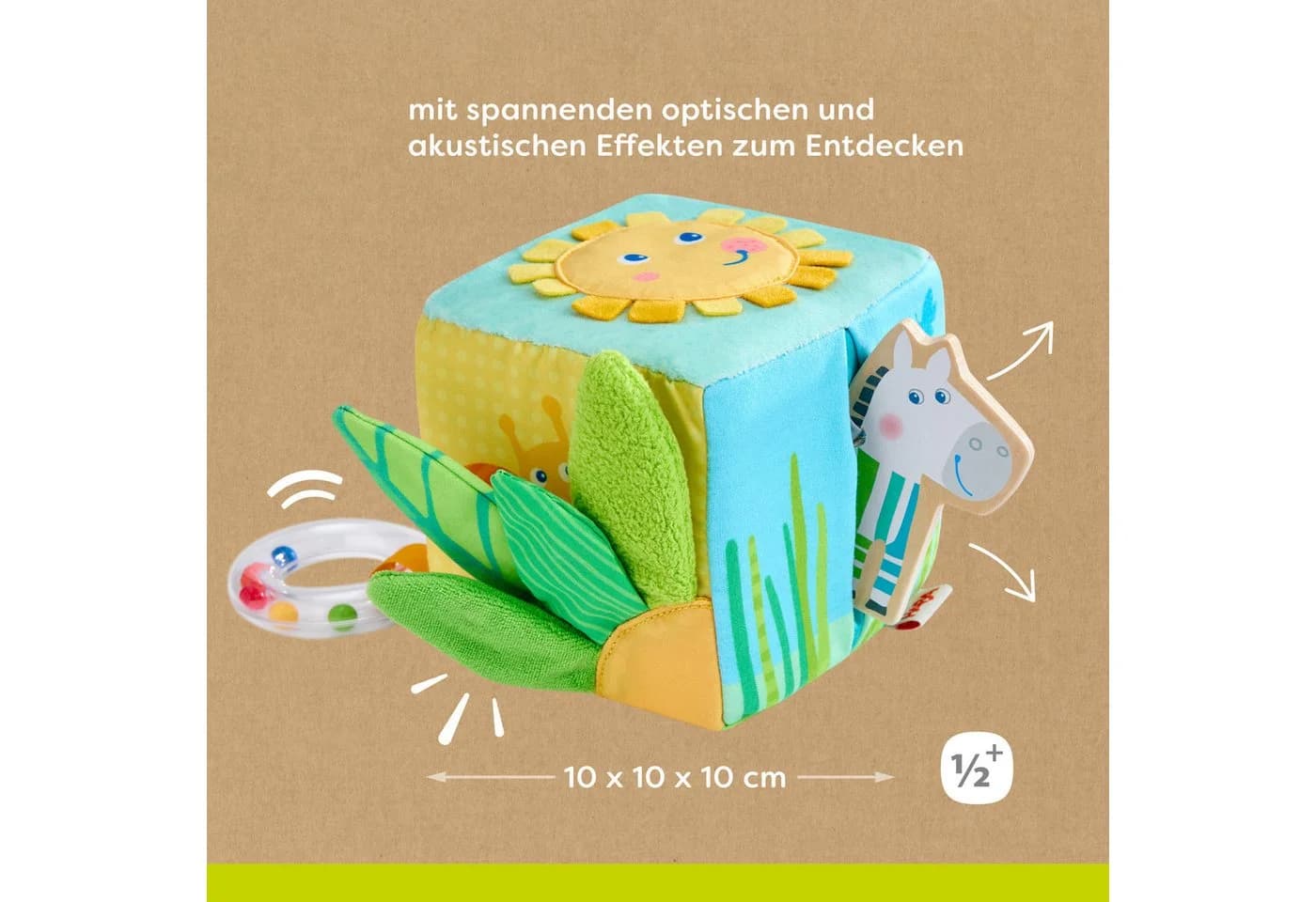 HABA Entdeckerwürfel Zebra - Baby Greifling & Motorikspielzeug - Bild 3