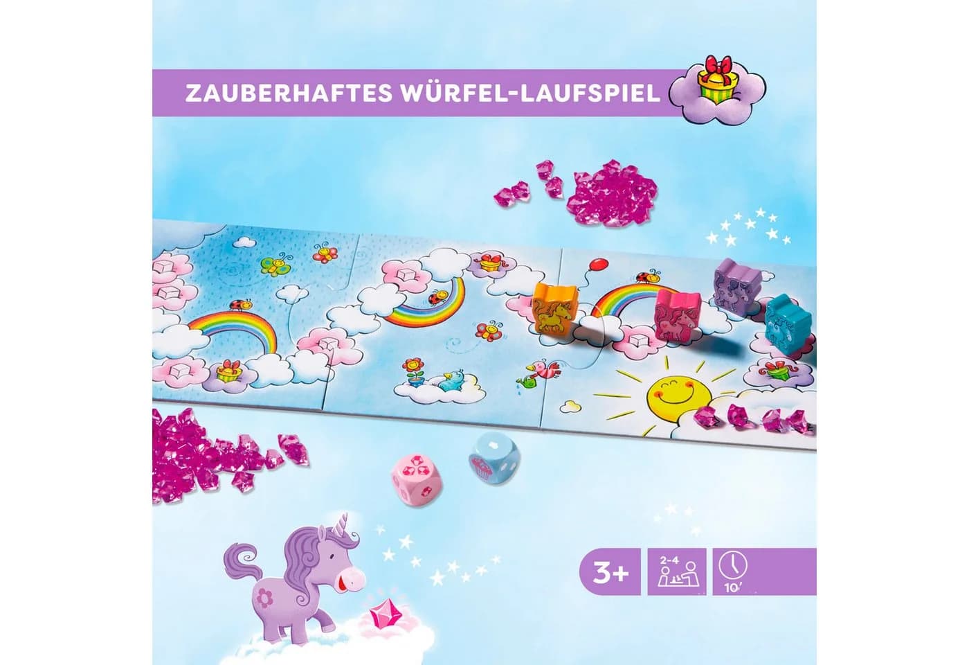HABA Einhorn Glitzerglück Wolkenschatz Kinderspiel Bunt - Bild 5