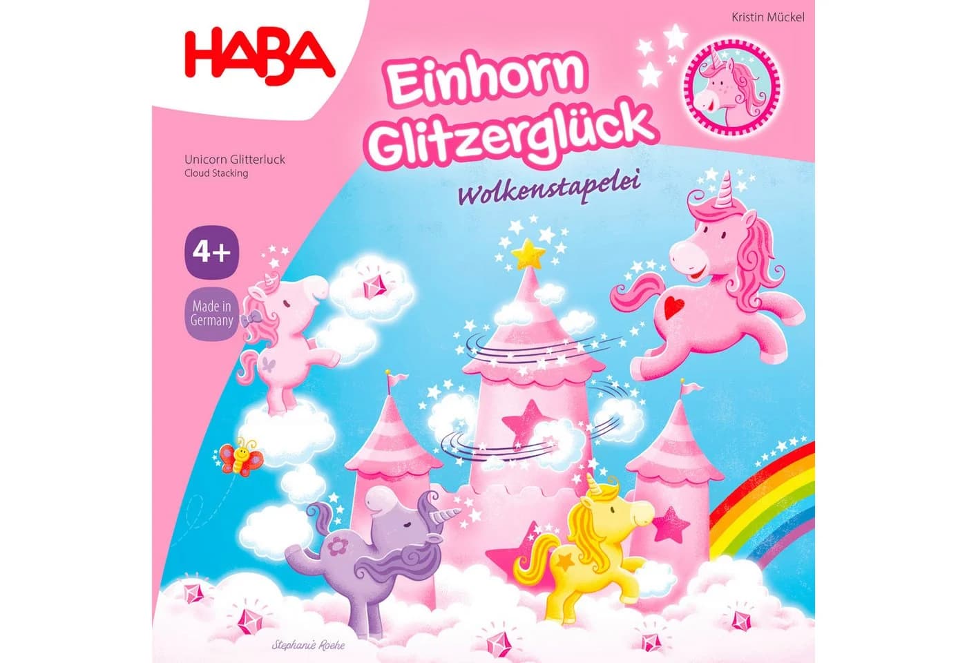 HABA Spiel Einhorn Glitzerglück Wolkenstapelei Stapelspiel - Bild 4