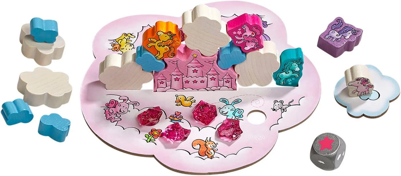 HABA Spiel Einhorn Glitzerglück Wolkenstapelei Stapelspiel - Bild 5