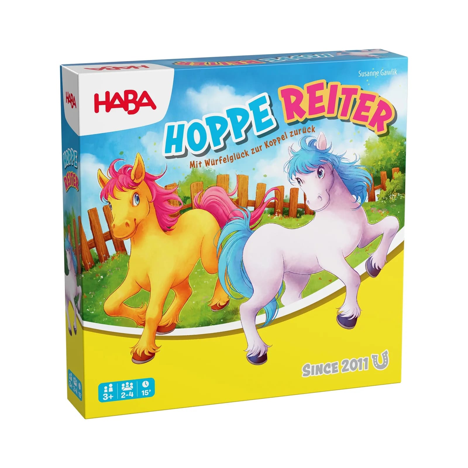 HABA Hoppe Reiter Würfelspiel Bunt für Kinder ab 3 Jahren