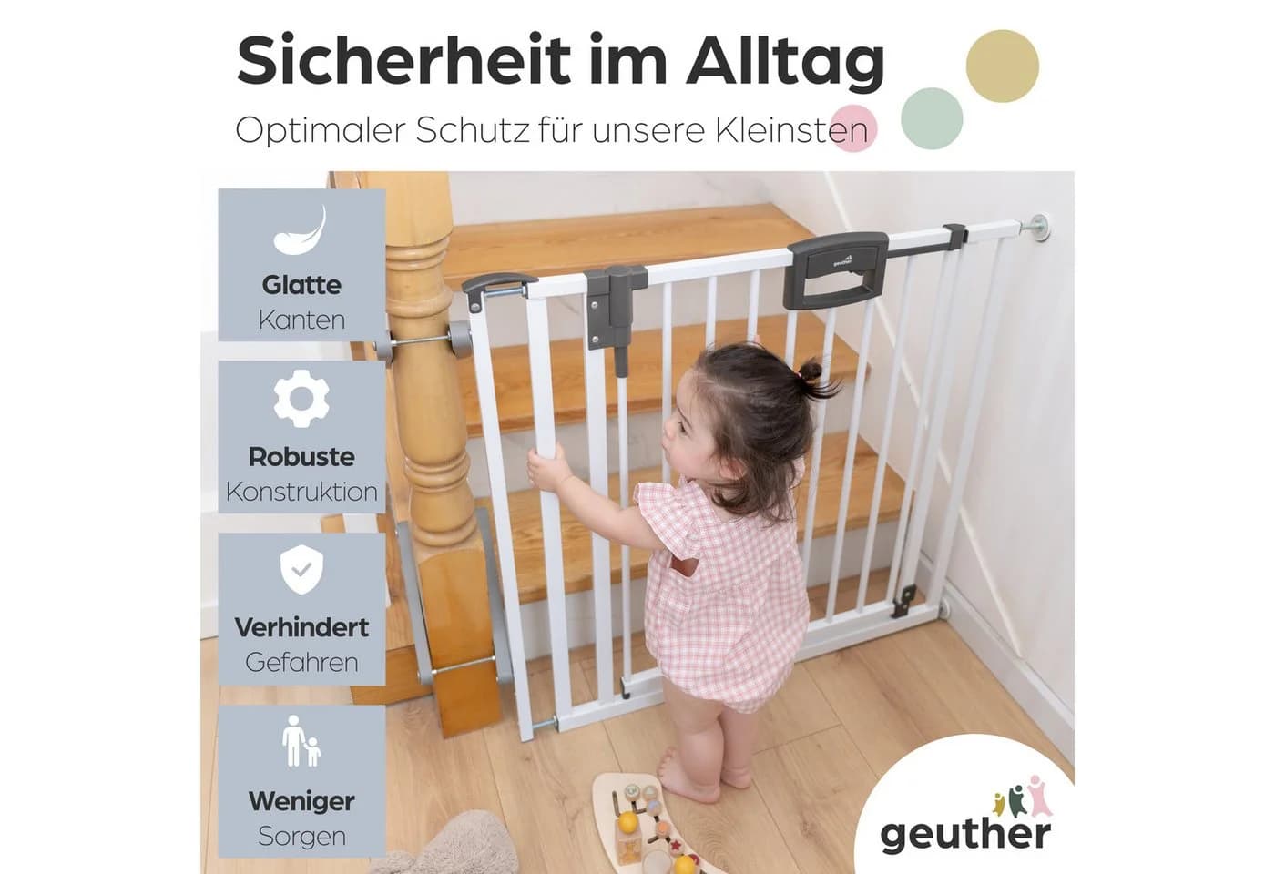 Geuther Easylock Türschutzgitter Weiß Klemmsystem - Bild 4