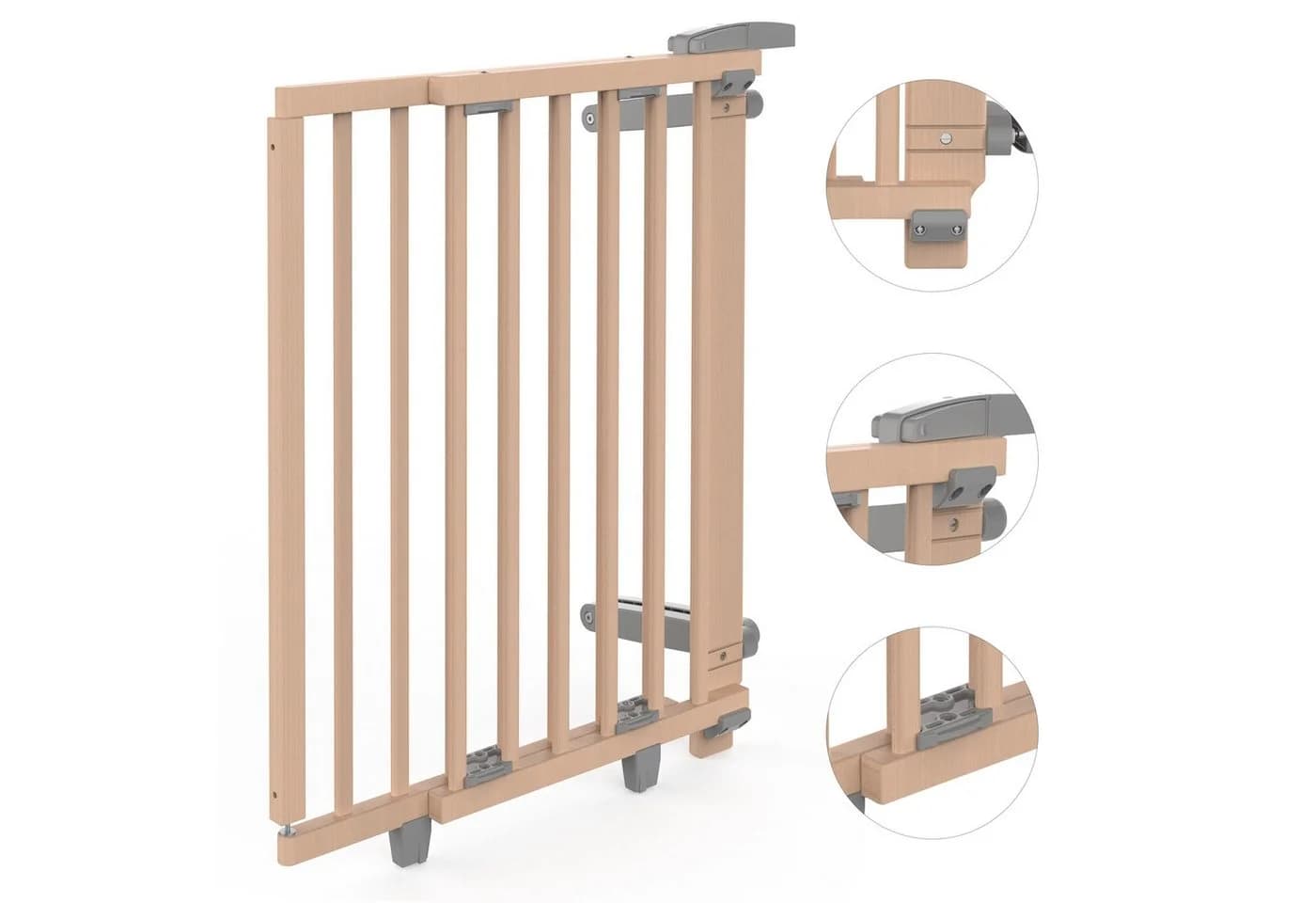 Geuther Treppenschutzgitter Oris 67-135 cm Buchenholz - Bild 2