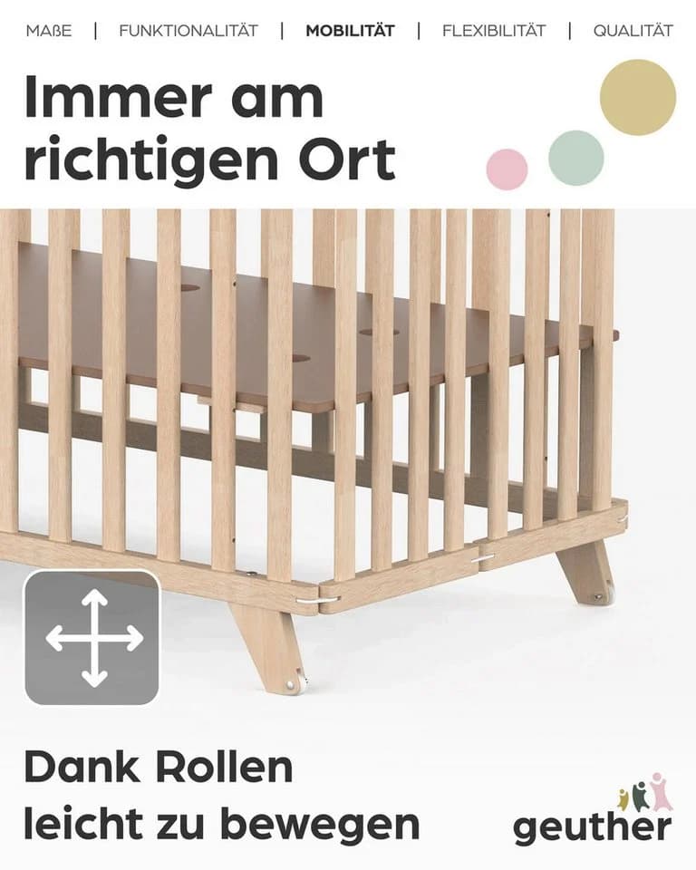 Geuther Kinderklappbett Mayla 60x120 cm Klappbar - Bild 4