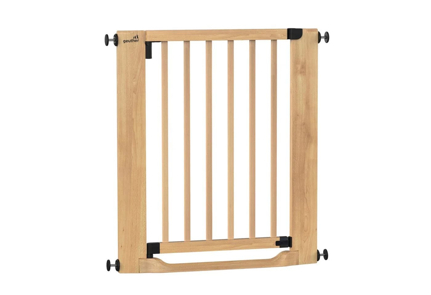 Geuther Treppenschutzgitter Easylock Flatstep Holz 71–133 cm inkl. Zusatzklemme