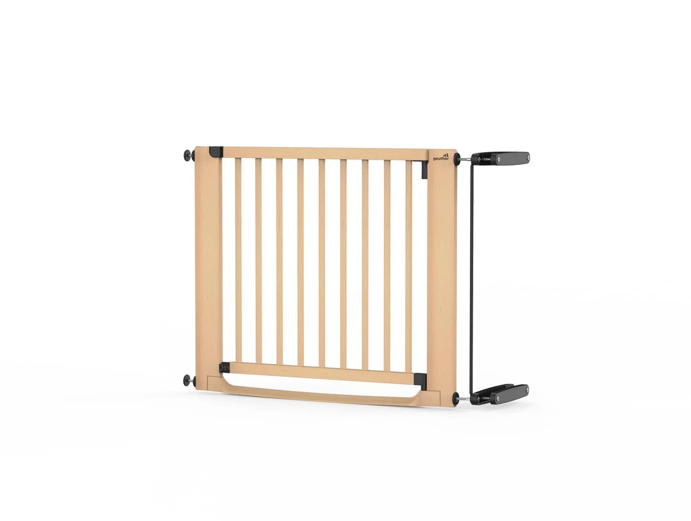 Geuther Treppenschutzgitter Easylock Flatstep Holz 71–133 cm inkl. Zusatzklemme - Bild 2
