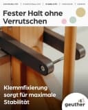 Geuther Treppenschutzgitter Easylock Flatstep Holz 71–133 cm inkl. Zusatzklemme Bild 5