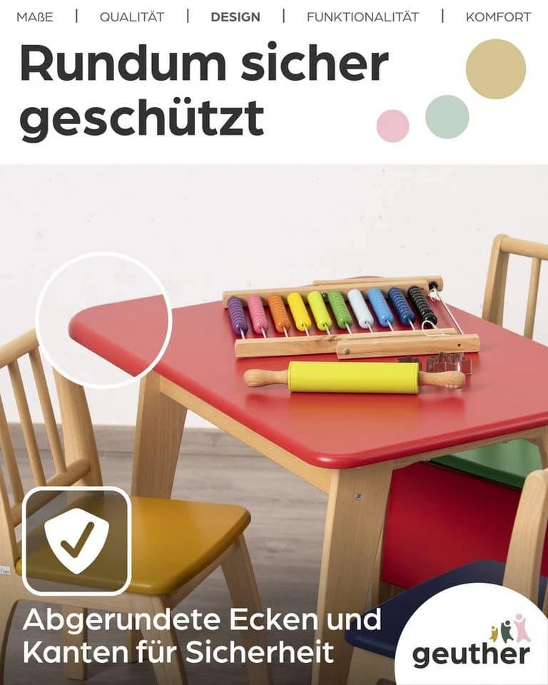 Geuther Truhenbank Bambino Holz Sitzbank mit Stauraum & Deckelbremse - Bild 4