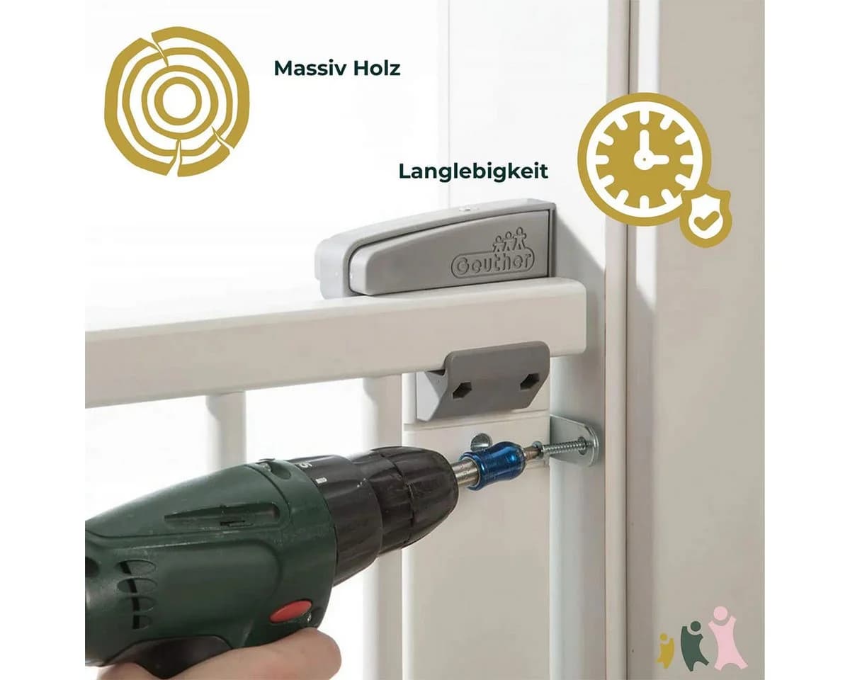 Geuther Türschutzgitter 2734 aus massivem Buchenholz - Bild 4