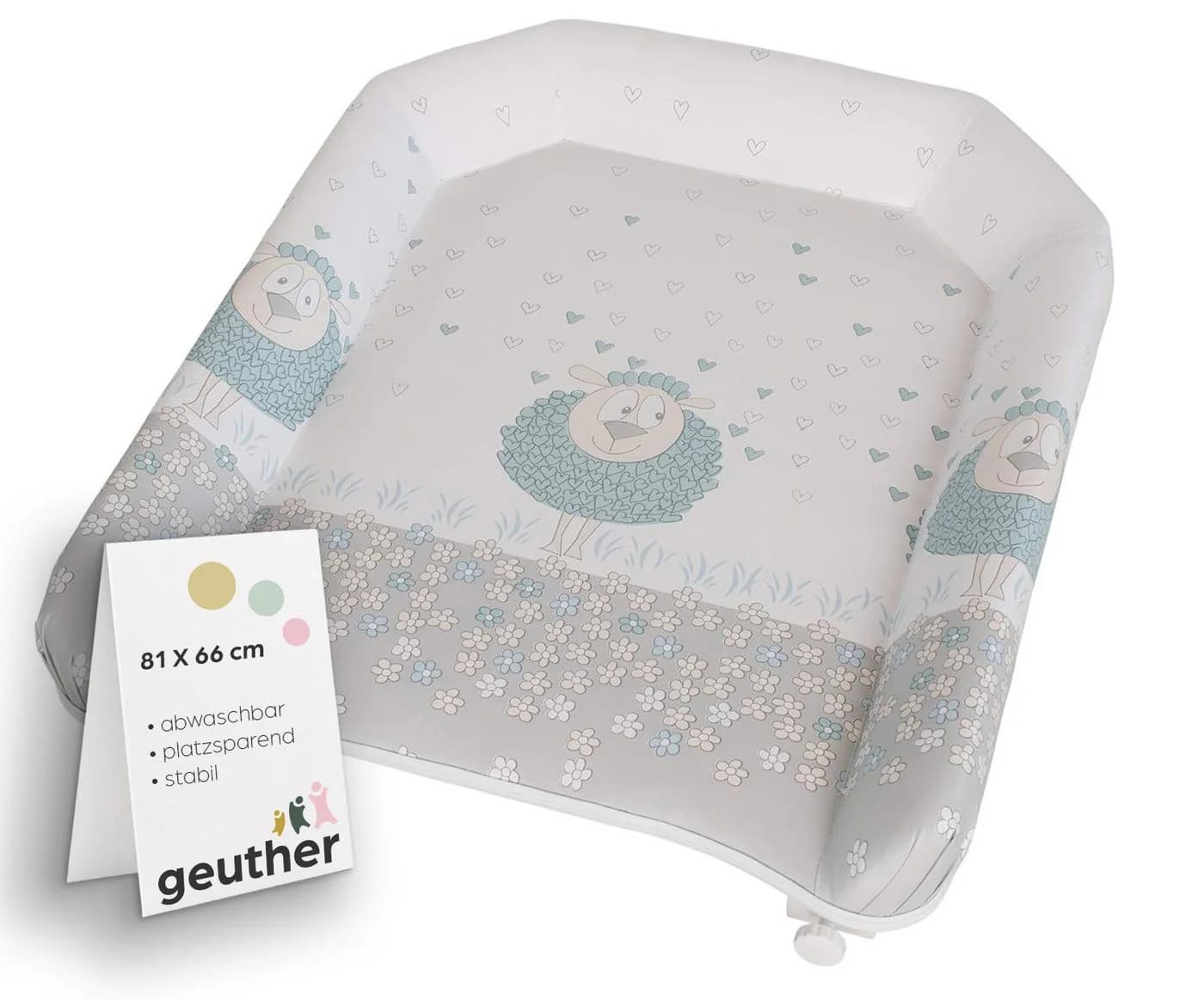 Geuther Wickelplatte für Kinderbetten, Holz, weiß - Bild 2
