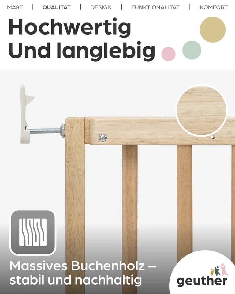 Geuther Türschutzgitter Modilok aus massivem Buchenholz - Bild 3