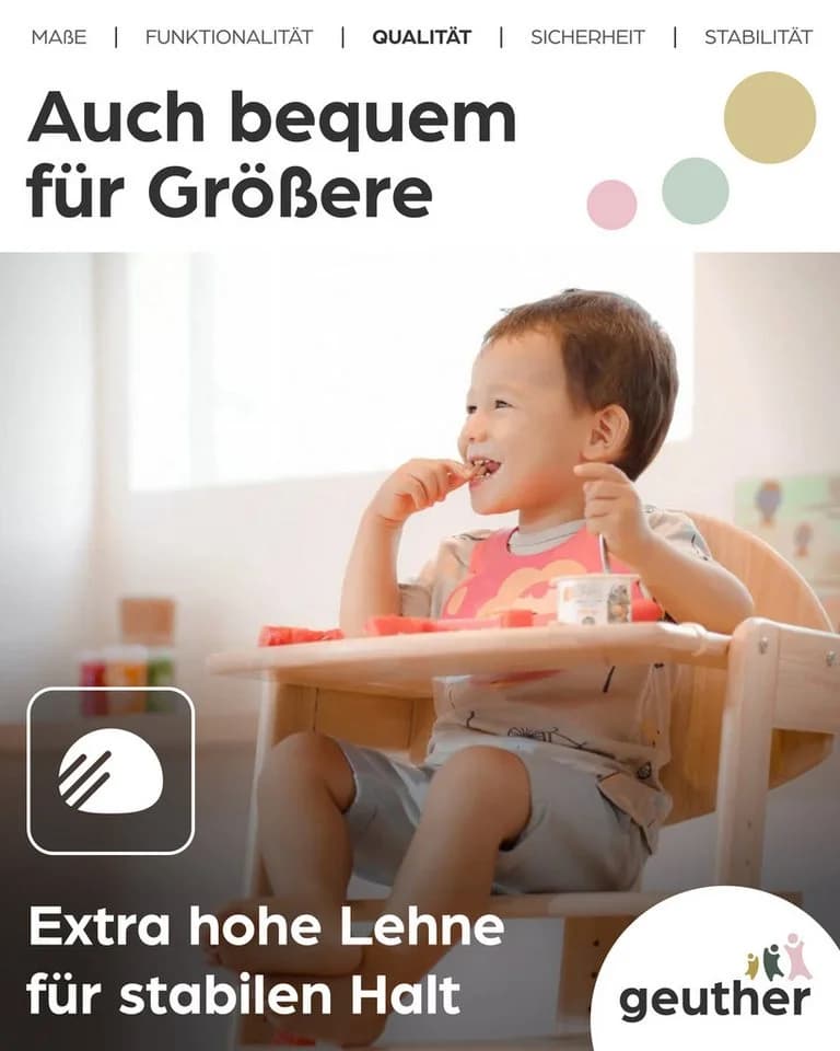 Geuther Kinderstuhl Filou UP Massivholz Braun mitwachsend - Bild 4