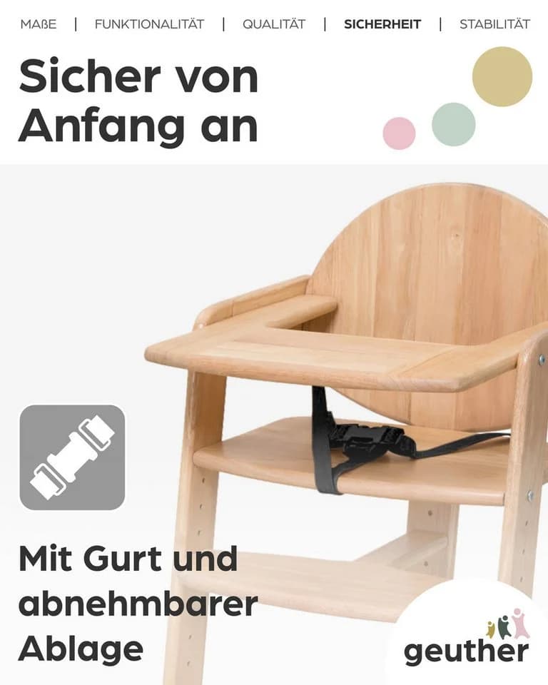 Geuther Kinderstuhl Filou UP Massivholz Braun mitwachsend - Bild 5