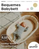 Geuther Stubenbett Moses Nest - Korb aus Wasserhyazinthe mit Bio-Baumwolle Bezug Bild 1