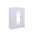Livetastic Drehtürenschrank Weiß Massivholz Kiefer 3 Türen Bild 1