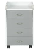 Inter Link Rollcontainer Rollkommode Schreibtischschrank Grau Silber Bild 5