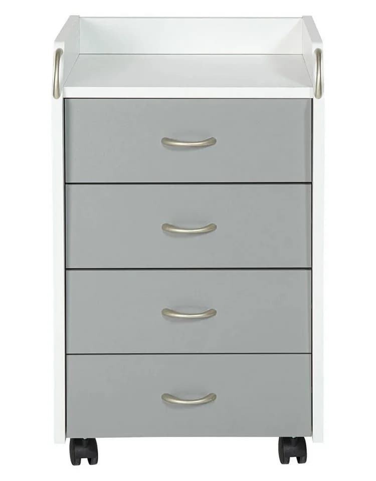 Inter Link Rollcontainer Rollkommode Schreibtischschrank Grau Silber - Bild 5