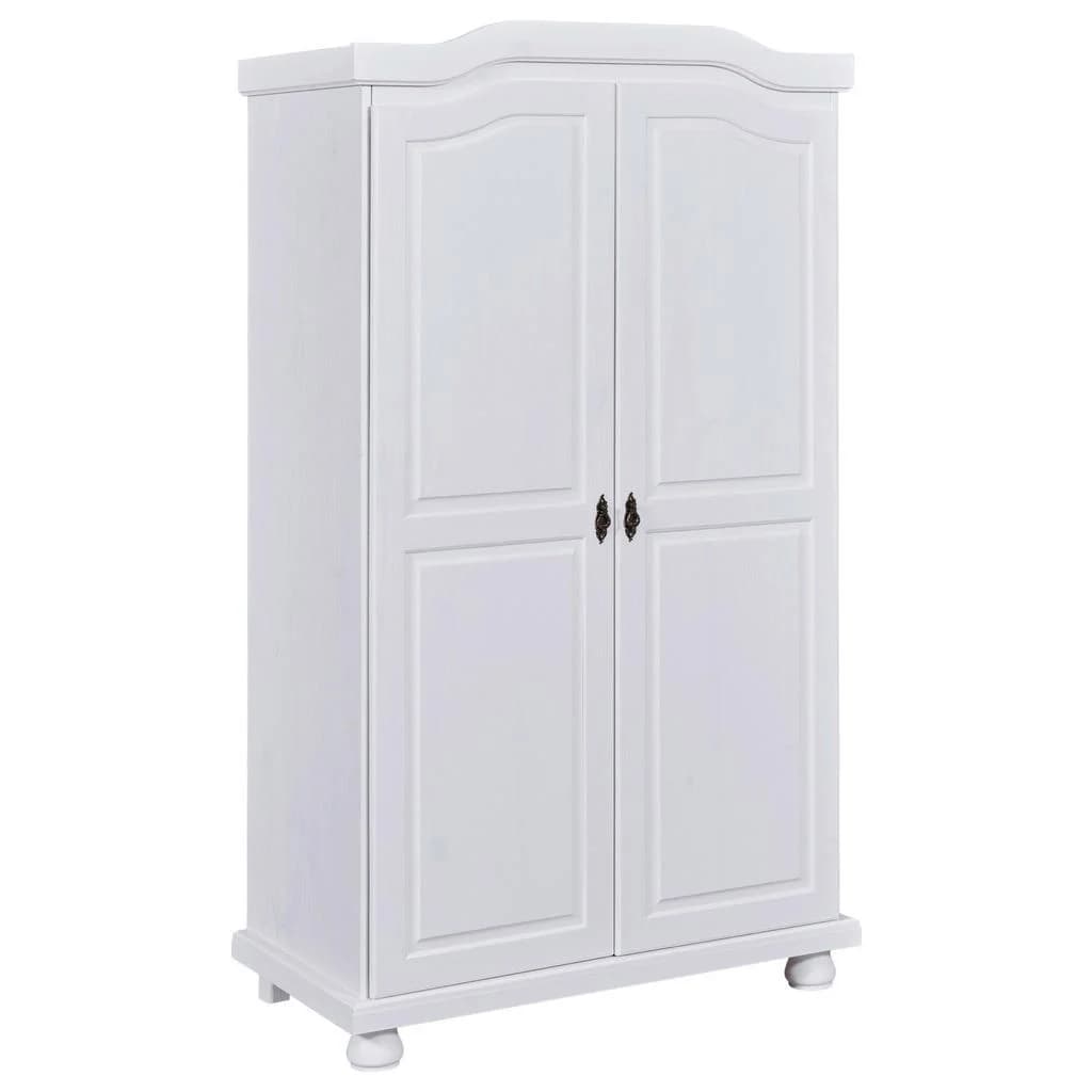 Mid.you Drehtürenschrank Interlink Hedda Weiß Massivholz Landhausstil - Bild 2
