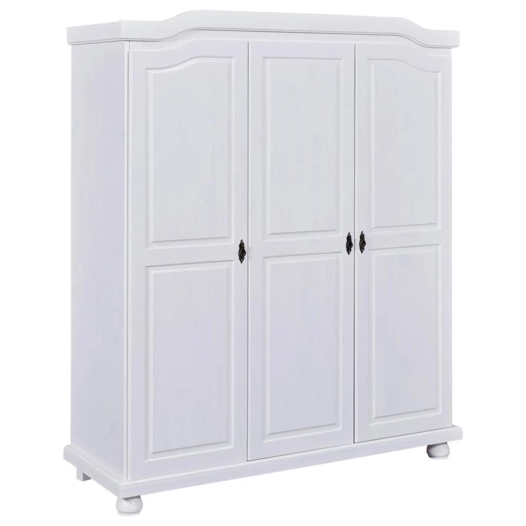 Mid.you Drehtürenschrank Bastian Weiß Massivholz Landhausstil - Bild 2