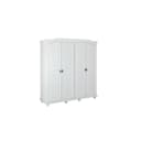 Inter Link Kleiderschrank Isny Weiß Landhausstil Massivholz Bild 1