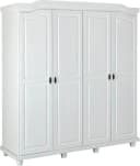 Inter Link Kleiderschrank Isny Weiß Landhausstil Massivholz Bild 3