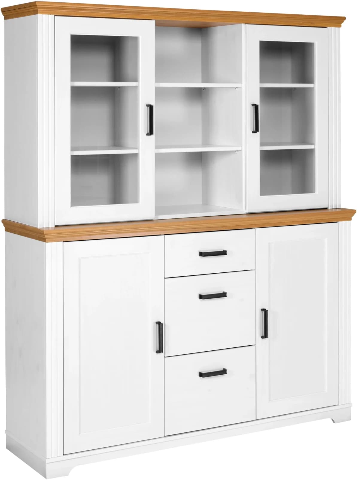 Inter Link Buffet Maluno Weiß Massivholz 166x48x199 cm