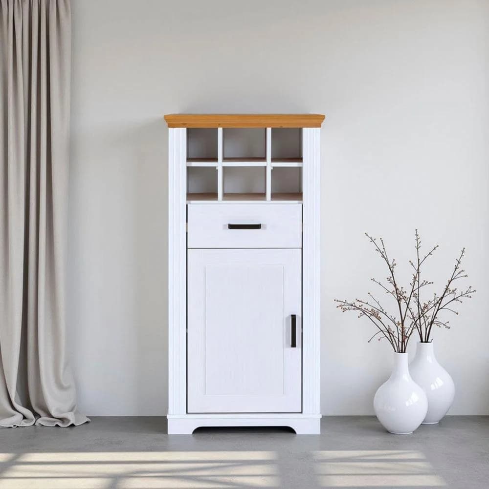 Highboard INTER LINK "Maluno" Weiß Eiche Colori Massivholz Sideboard