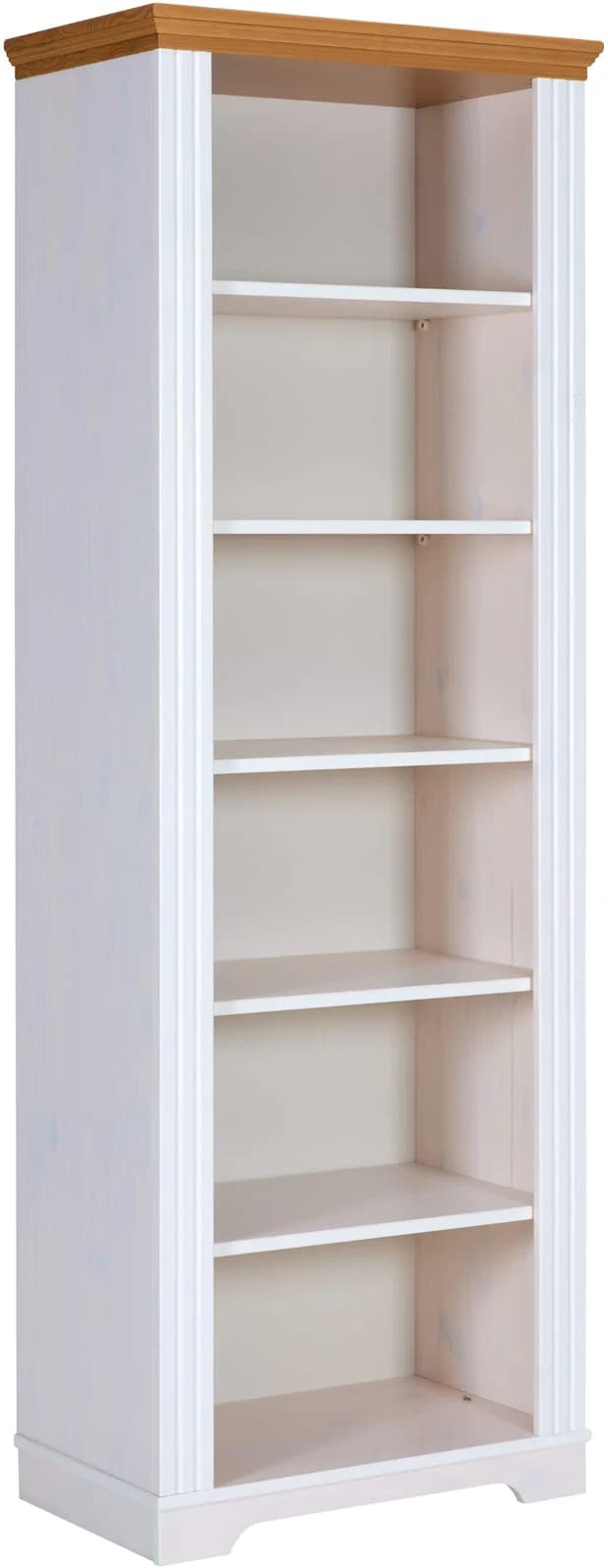 Bücherregal INTER LINK Maluno Massivholz Weiß Eiche Colori