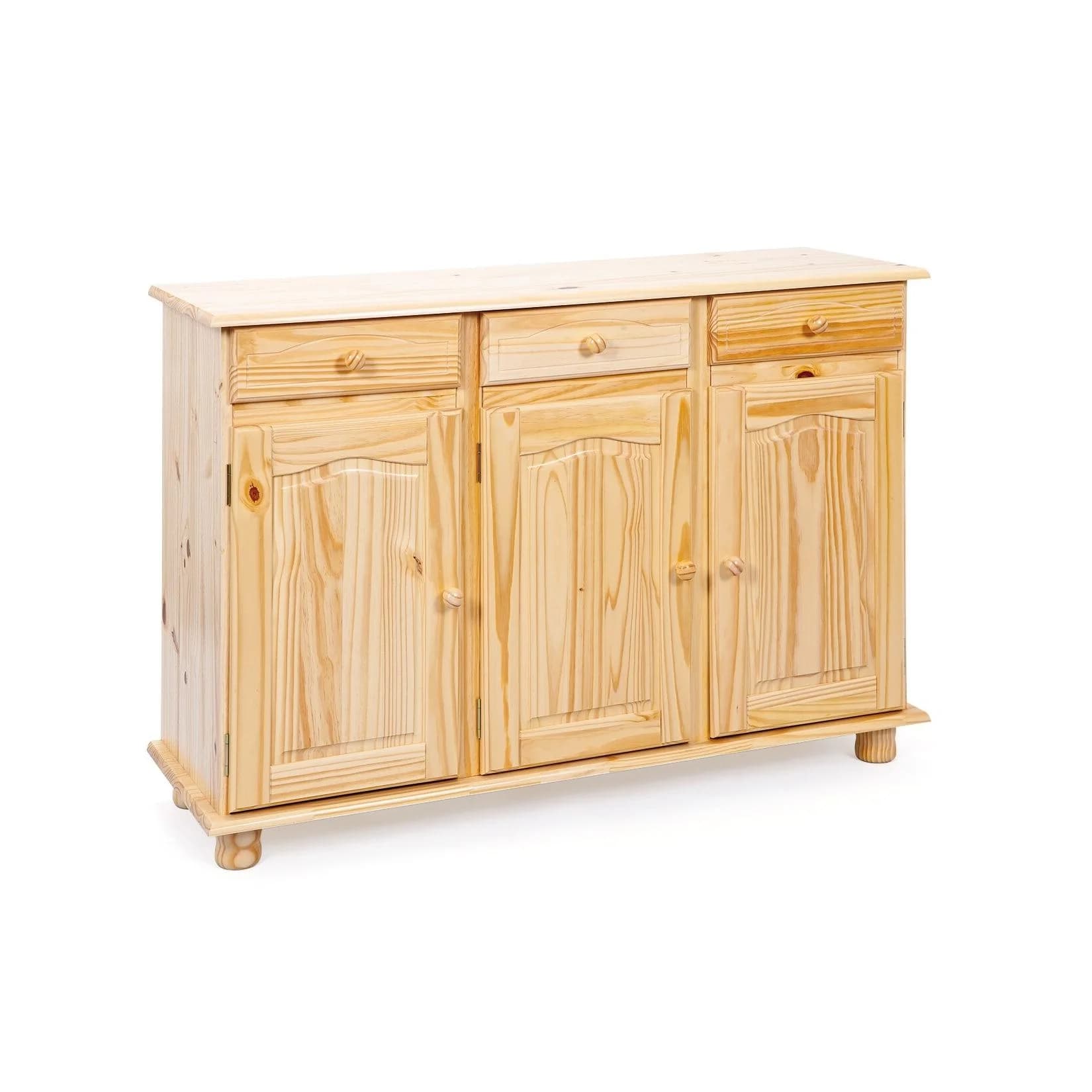 Inter Link Kommode ABACO - Massivholz Sideboard mit 3 Schubladen